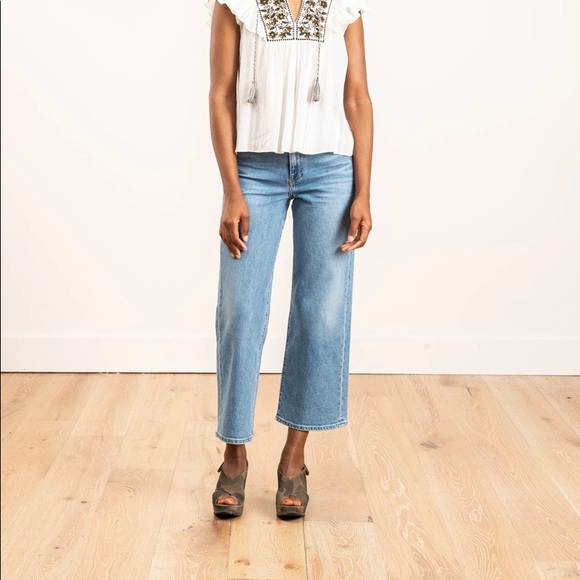 Hayden Los Angeles Embroidered Tieneck Peasant Top Size S - Picture 9 of 12